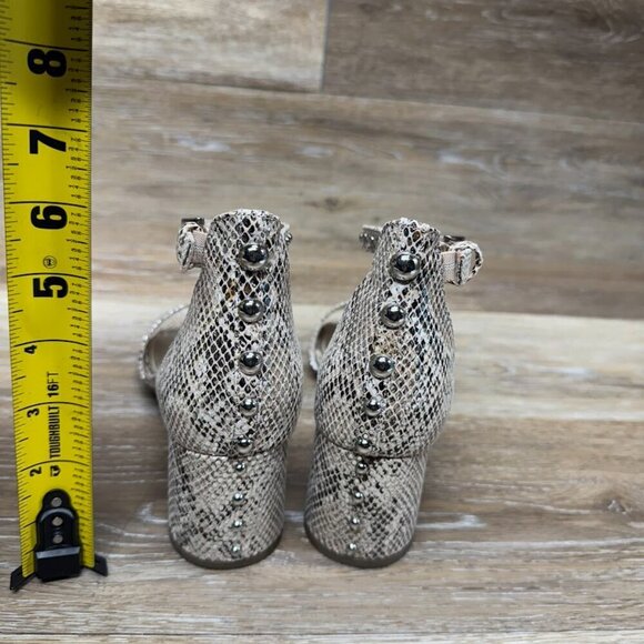 Anne Klein West Snakeskin Ankle Strap Heeled Sandals Women's Size 8 - Picture 3 of 8